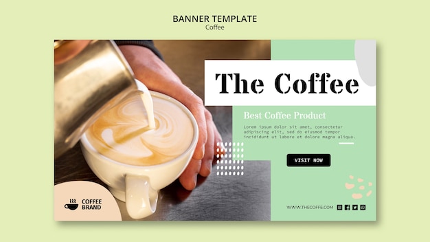 Free PSD coffee banner template