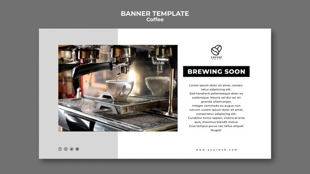 Free PSD coffee banner template