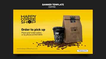 Free PSD coffee banner template