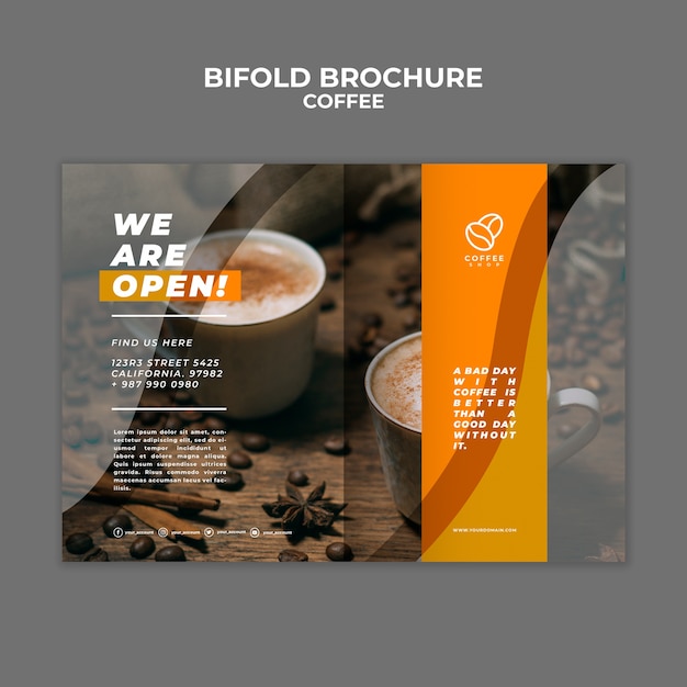 Coffee bifold brochure