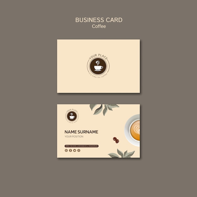 Coffee business card template