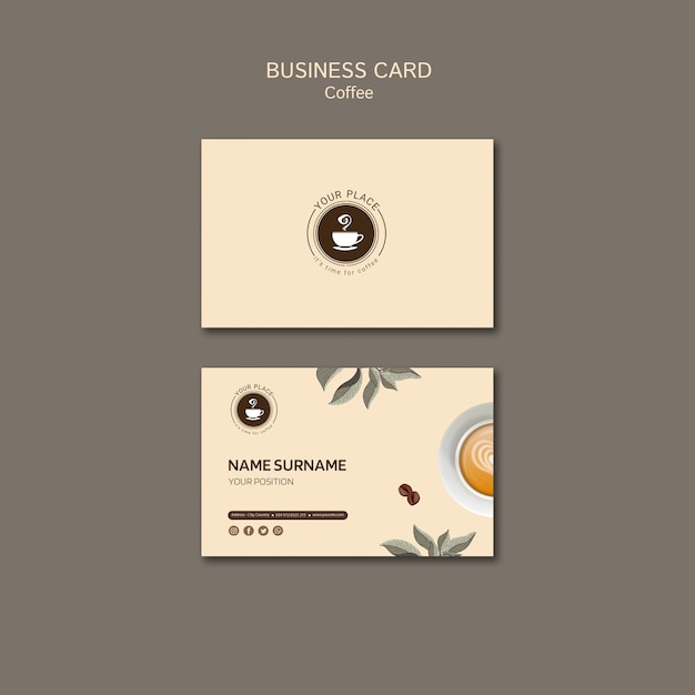 coffee business card template