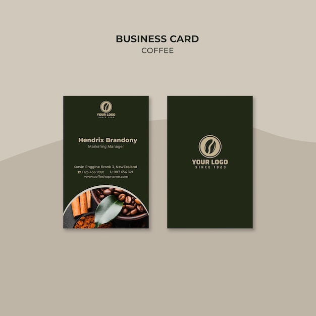 Coffee business card