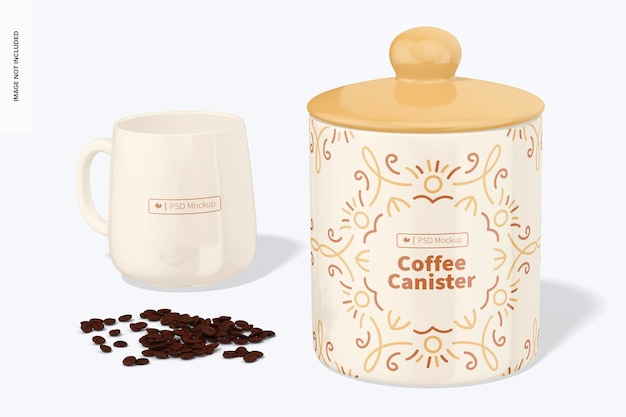 Coffee canister mockup