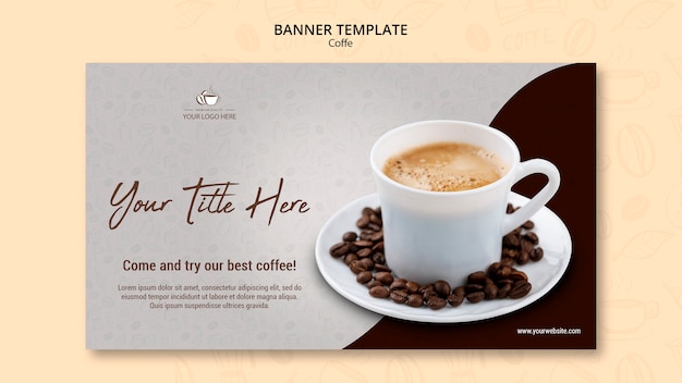 Free PSD coffee concept banner style