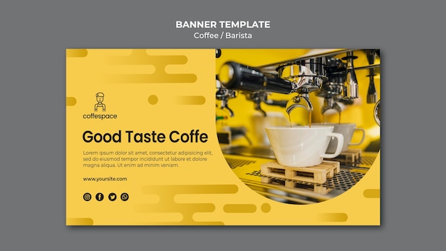 Coffee concept banner template