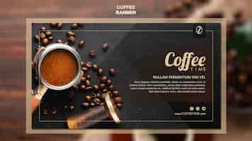 Free PSD coffee concept banner template