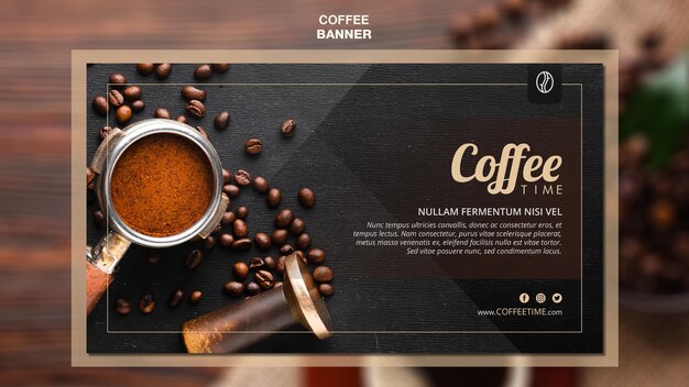 Coffee concept banner template