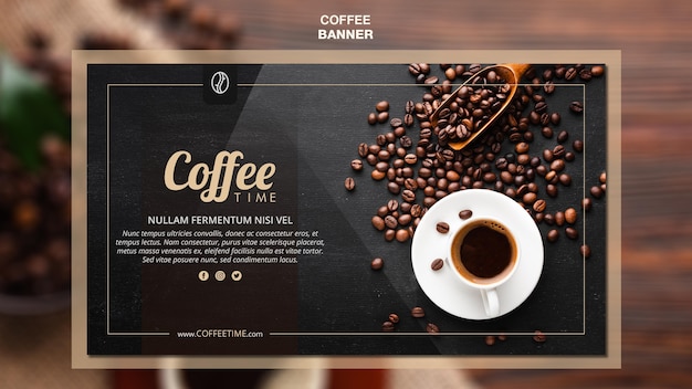 Coffee concept banner template