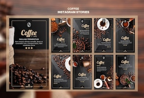 Coffee concept instagram stories template