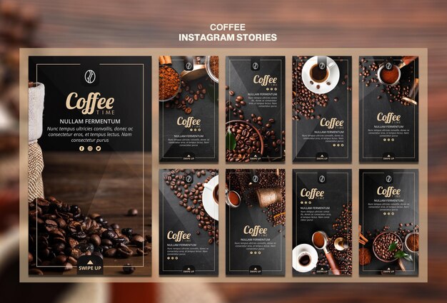 coffee concept instagram stories template