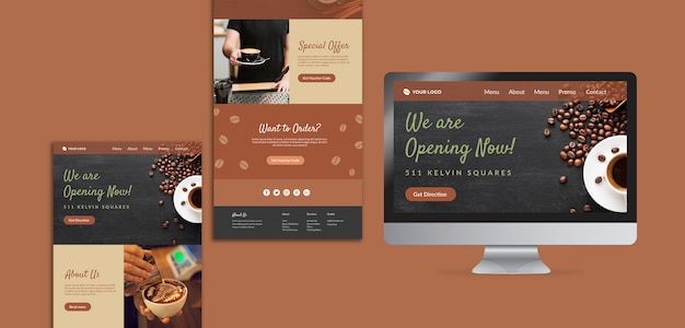 PSD gratuito concetto di caffè mock-up