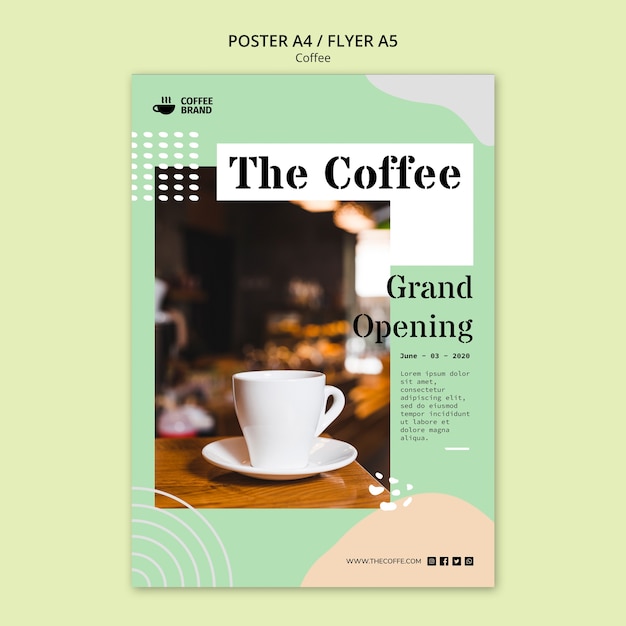 コーヒーコンセプトポスターテンプレート