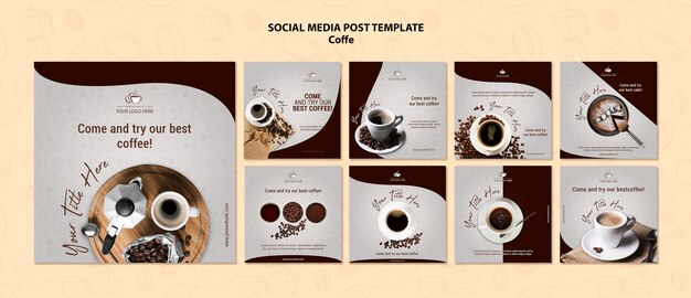 Coffee concept social media post