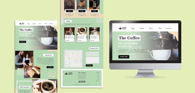 Free PSD coffee concept template