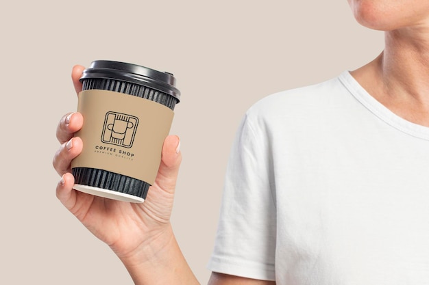 免费的PSD咖啡杯套模型PSD,咖啡馆标识
