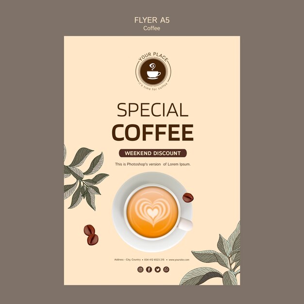 コーヒーチラシテンプレート