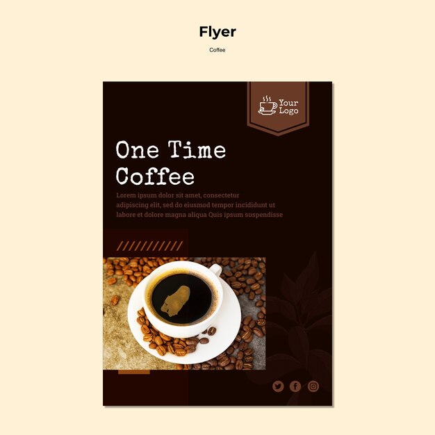 Coffee flyer template