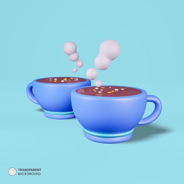 Coffee Icon Isolated 3d Render Illustration