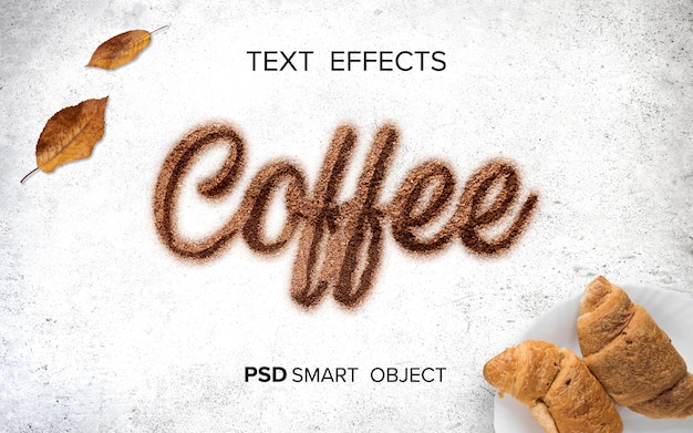 Coffee liquid text effect