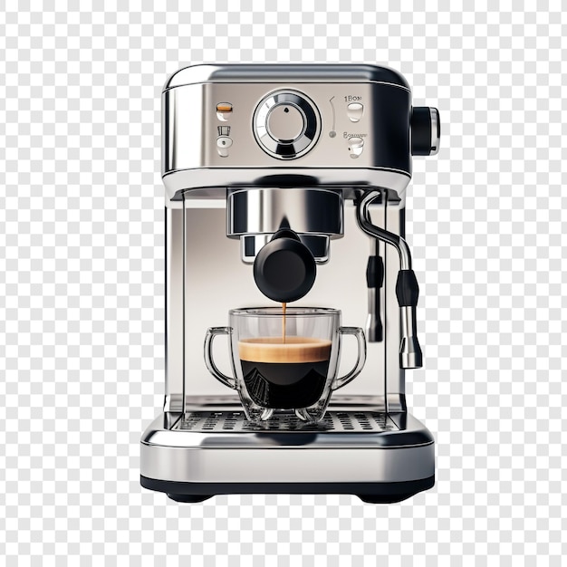 Free PSD coffee maker isolated on transparent background