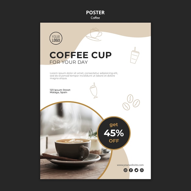 Coffee poster template