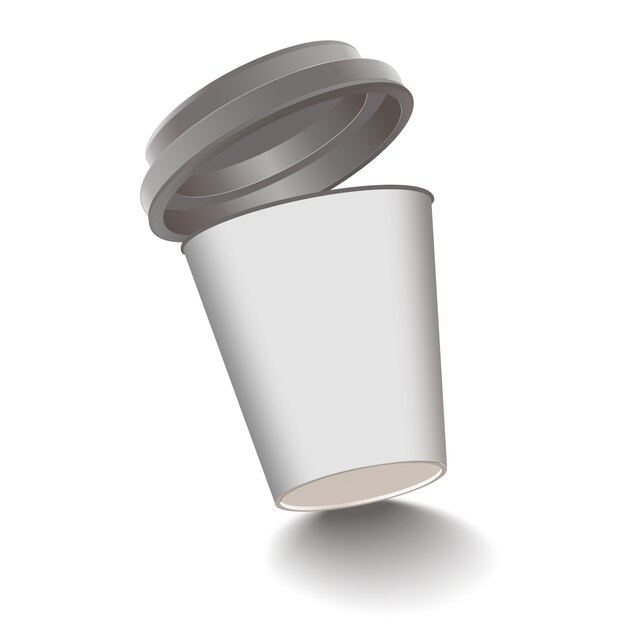 coffee realistic take away isolated