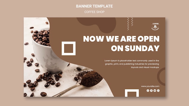 Coffee shop banner design