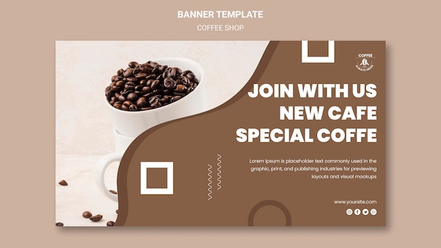 Coffee shop banner style