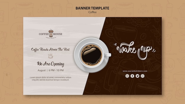 Coffee shop banner template