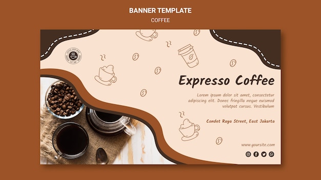 Coffee shop banner template