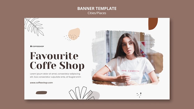 Coffee shop banner template