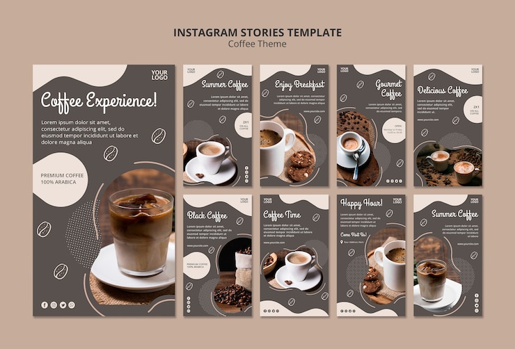 無料PSD コーヒーショップコンセプトinstagramストーリーテンプレート