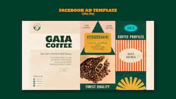 PSD gratuito modello facebook per caffetteria