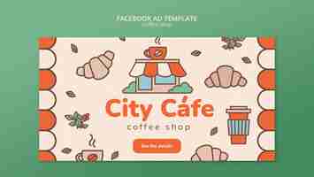 Free PSD coffee shop facebook template