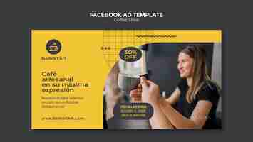 Free PSD coffee shop facebook template