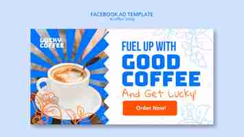 Free PSD coffee shop facebook template