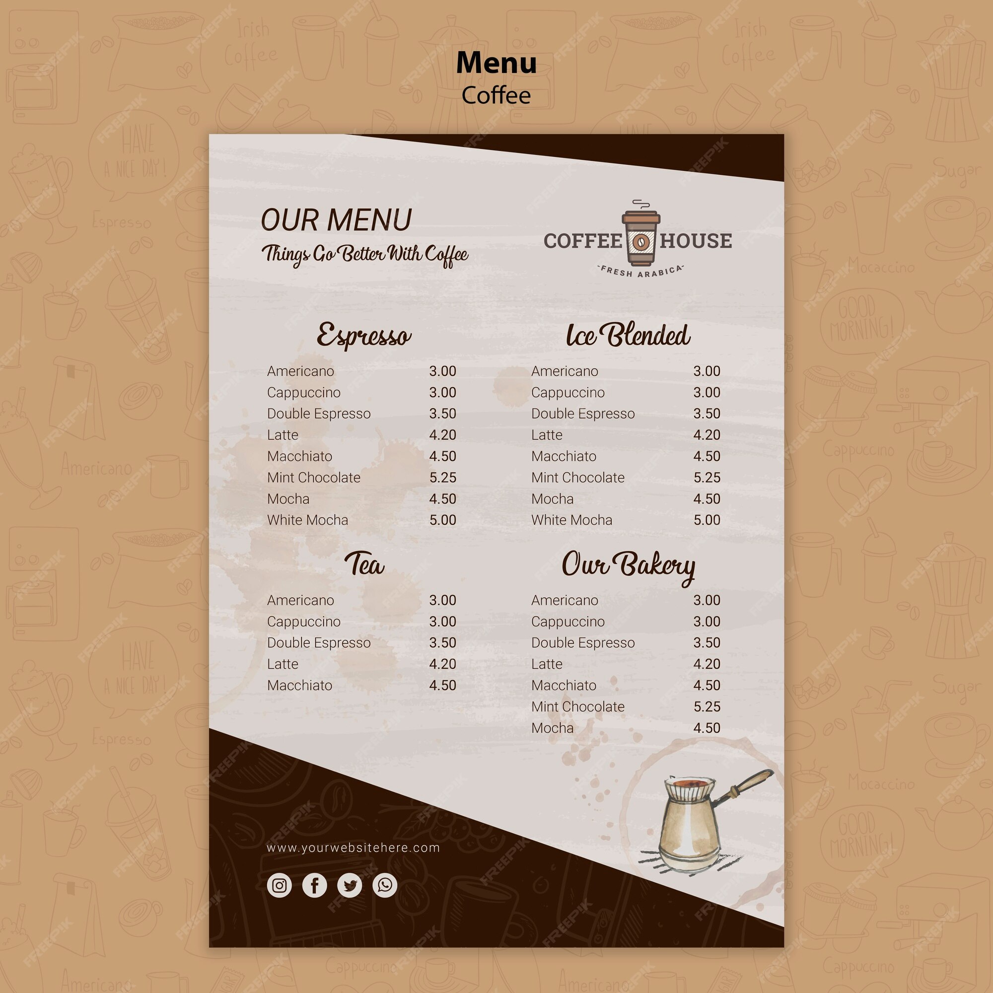 Coffee Menu Images - Free Download on Freepik