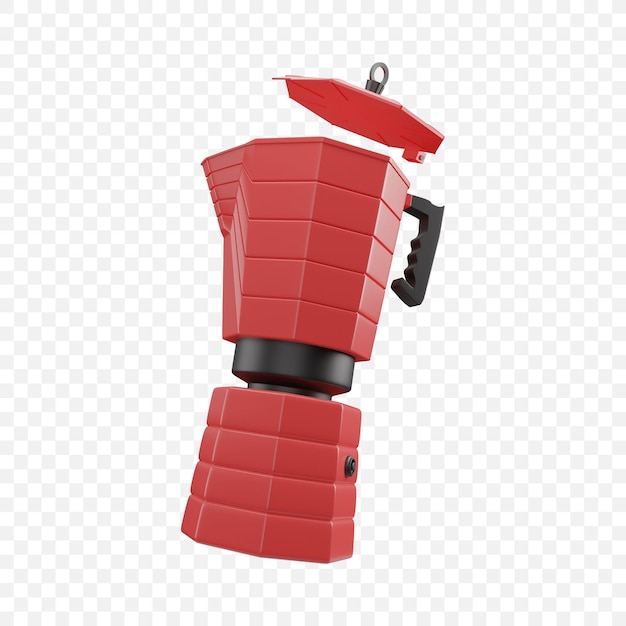 Кофейня moka pot icon изолированная 3d визуализация иллюстрация