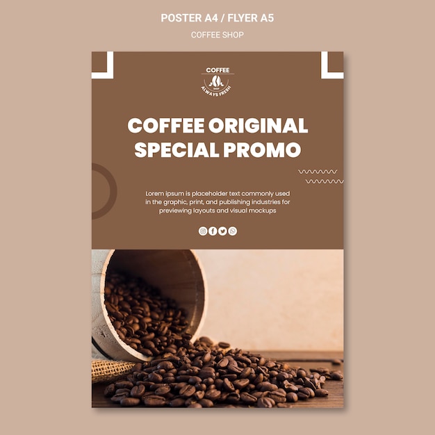 coffee shop poster style