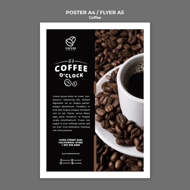 coffee shop poster template