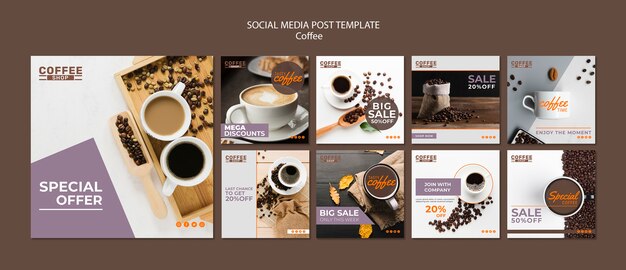 Coffee shop social media post template