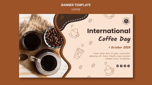 Coffee shop template banner