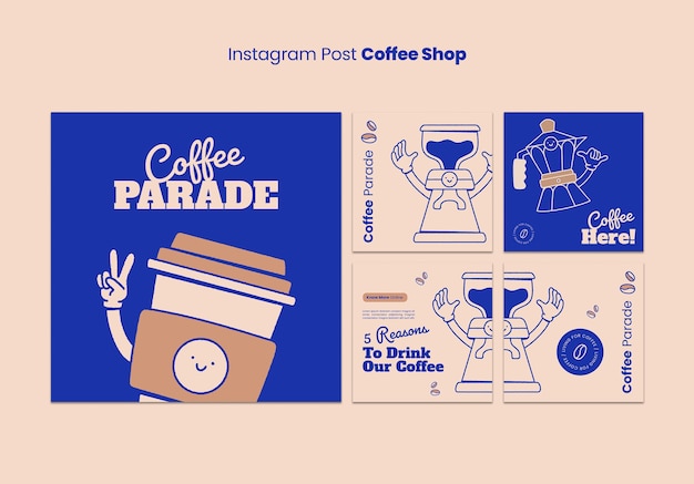 Free PSD coffee shop template design