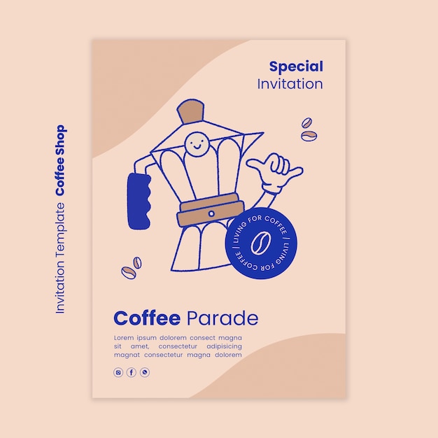 Free PSD coffee shop template design