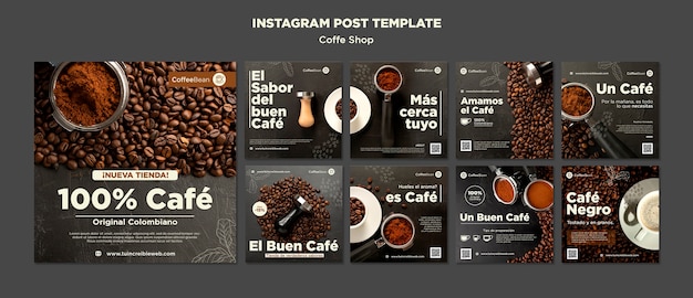 Free PSD coffee shop template design