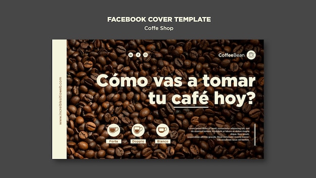 PSD gratuito progettazione del modello di caffetteria