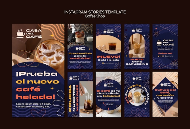 PSD gratuito progettazione del modello di caffetteria