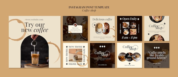 Free PSD coffee shop template design