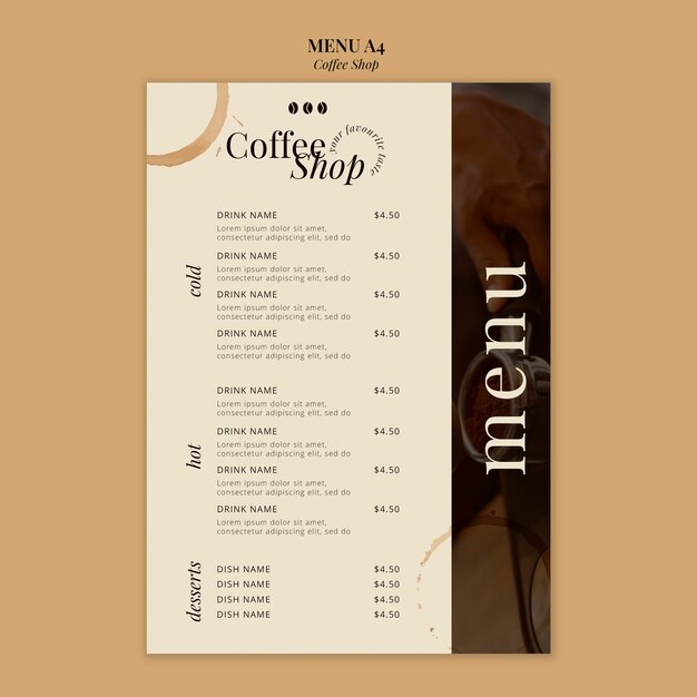 Coffee shop template design